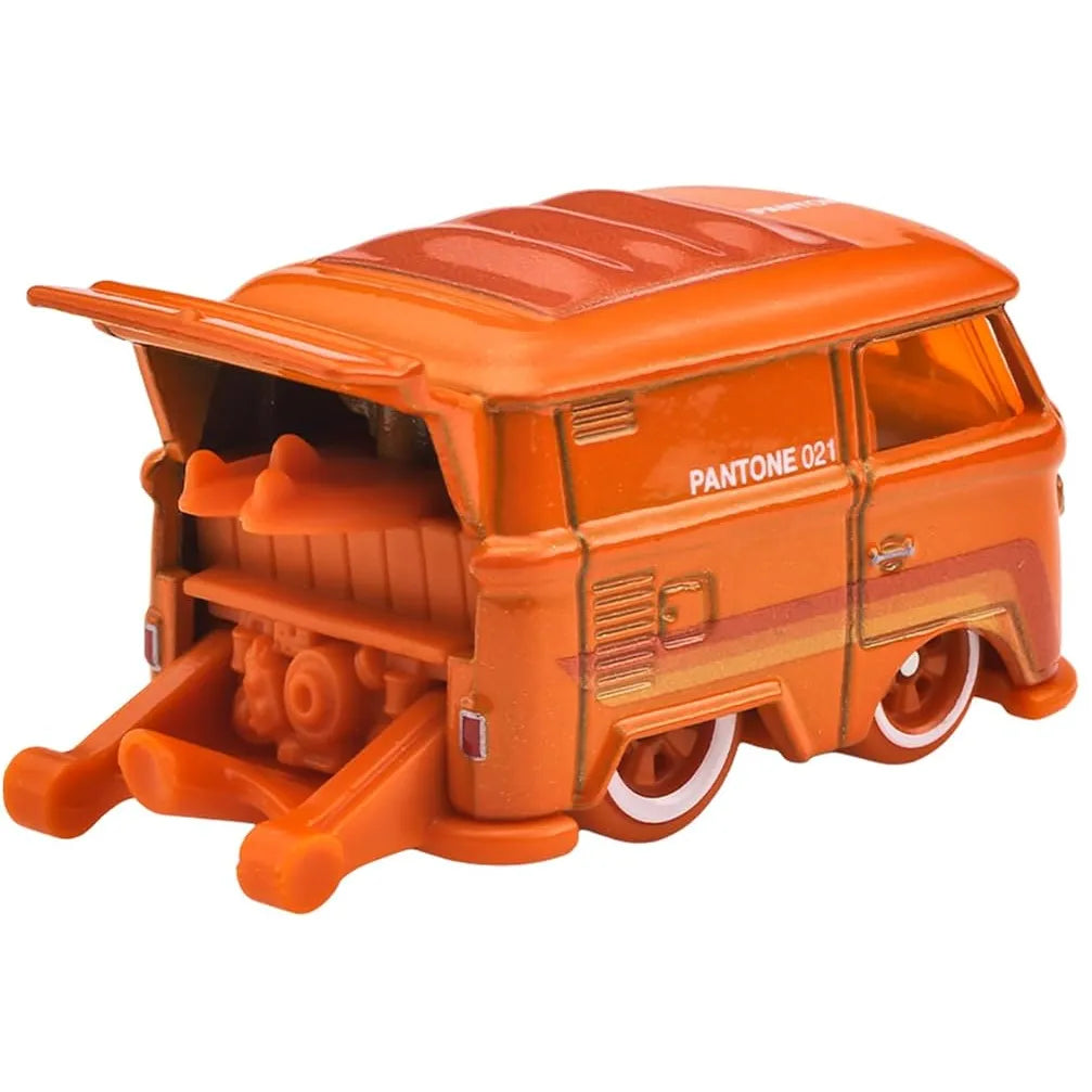 Hot Wheels 1:64 scale Volkswagen Kool Kombi in Pantone 021 orange from the Silver Series – JKY47 JKY49
