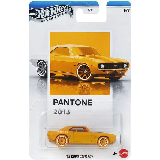Hot Wheels 1:64 scale Silver Series die-cast '69 COPO Camaro in Pantone 2013 yellow theme – JKY47 JKY50