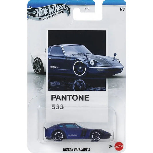 Hot Wheels 1:64 scale Nissan Fairlady Z in Pantone 533 navy from the Silver Series – JKY47 JKY52