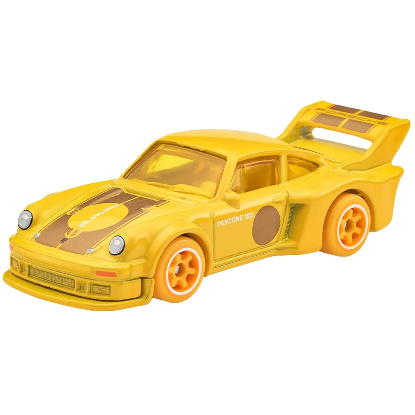 Hot Wheels 1:64 scale Porsche 934/5 in Pantone 123 yellow from the Silver Series – JKY47 JKY53