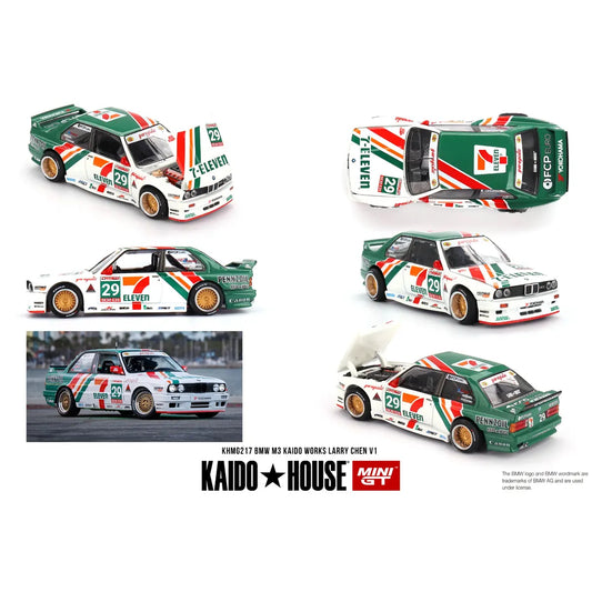 Kaido House x Mini GT BMW M3 Kaido Works Larry Chen V1 USA Exclusive KHMG217 collector model.