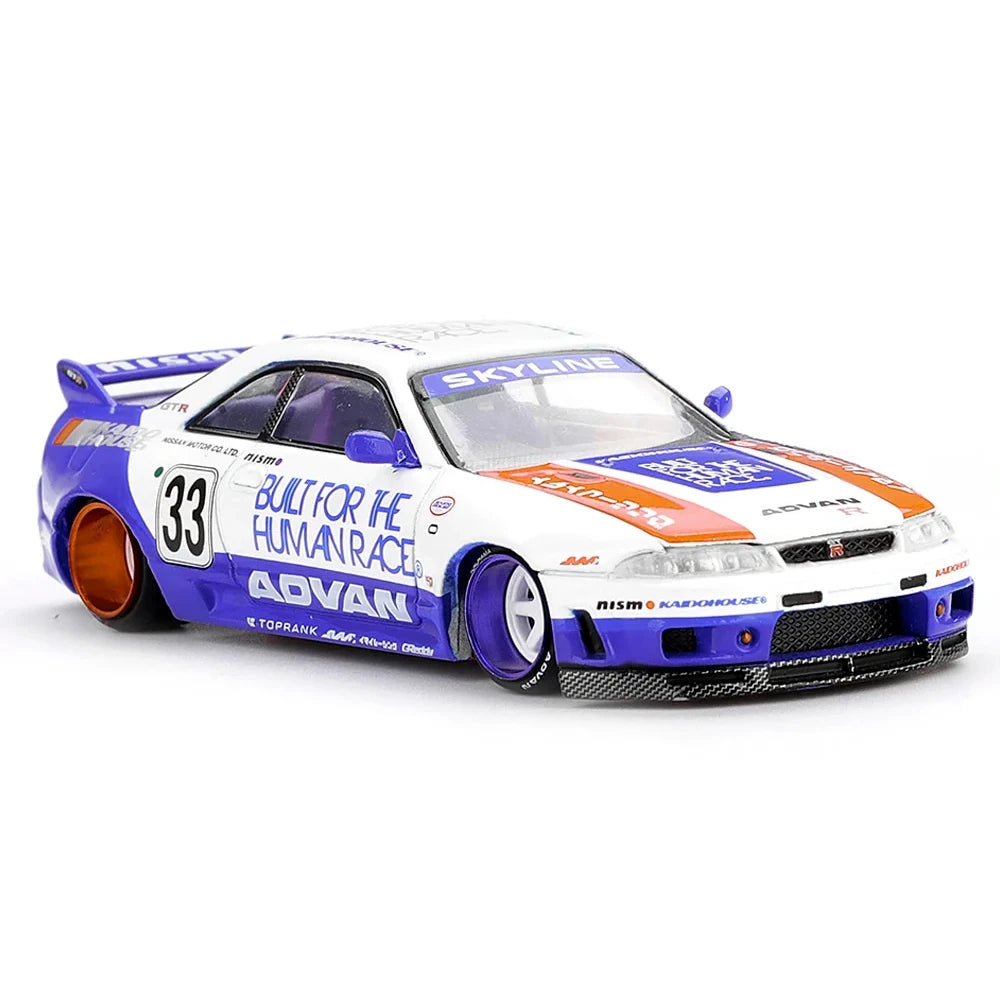 Kaido House 1:64 Kaido GT Nissan Skyline GT-R R33 BFTHR V1 KHMG213 die-cast collector model.