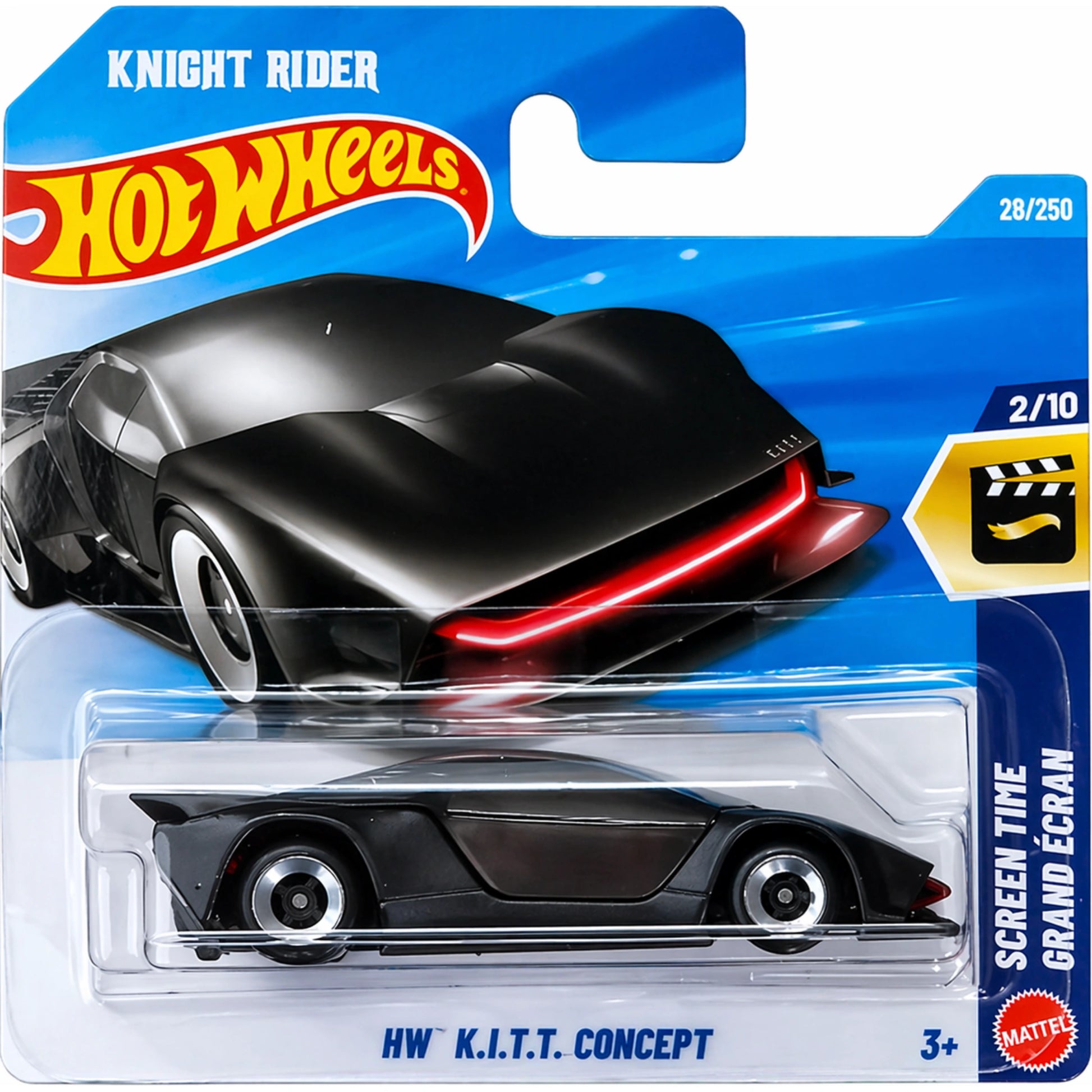 Hot Wheels 1:64 HW K.I.T.T Concept Screen Time Grand Écran 2/10 2026 JJH98 Short Card die-cast model