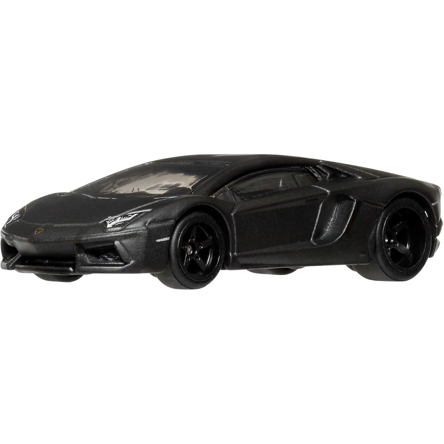 Hot Wheels 1:64 scale Lamborghini Aventador Coupe Fast & Furious premium die-cast model with Real Riders wheels.