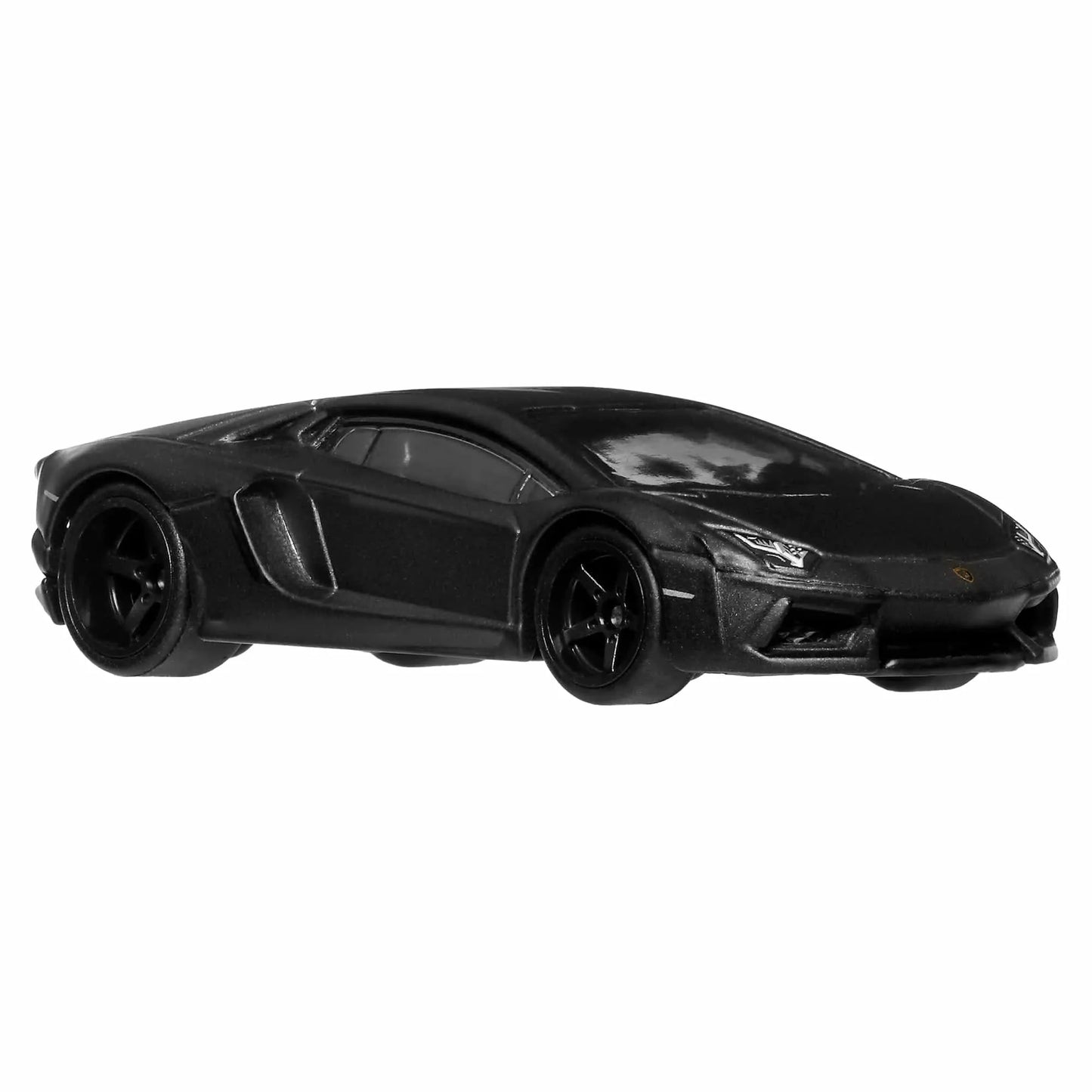 Hot Wheels 1:64 scale Lamborghini Aventador Coupé Premium Fast & Furious die-cast car with Real Riders wheels.