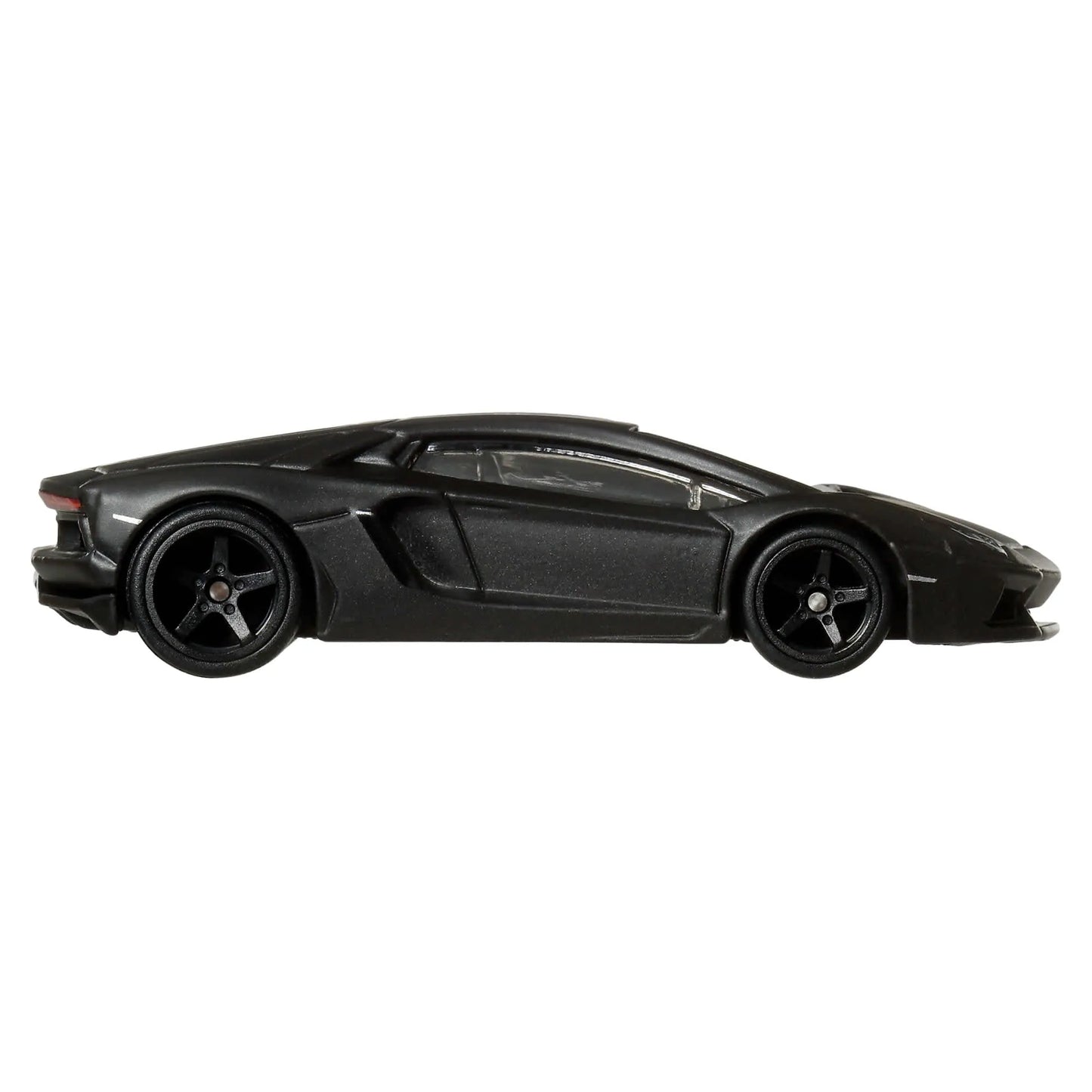 Hot Wheels 1:64 scale Lamborghini Aventador Coupé Premium Fast & Furious die-cast car with Real Riders wheels.