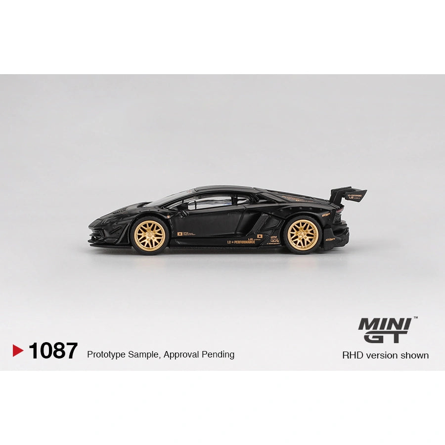 MINI GT 1:64 LB★WORKS Lamborghini Aventador Matte Black Limited Edition die-cast model car