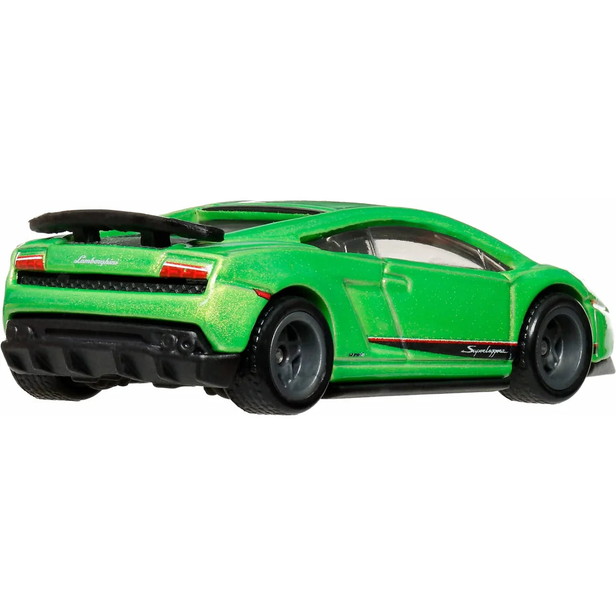 Hot Wheels 1:64 scale Lamborghini Gallardo LP 570-4 Superleggera Premium Boulevard #148 die-cast car in green.