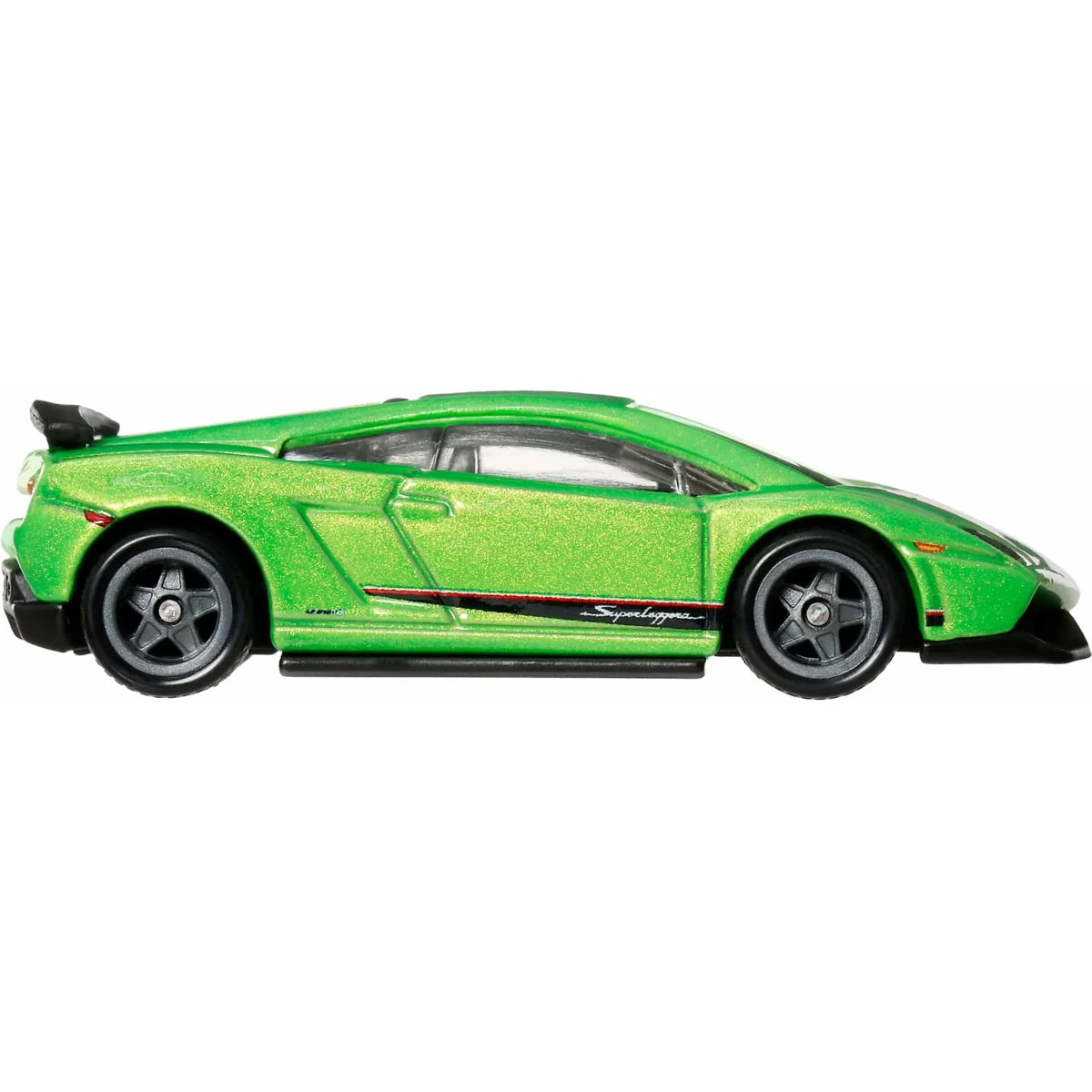 Hot Wheels 1:64 scale Lamborghini Gallardo LP 570-4 Superleggera Premium Boulevard #148 die-cast car in green.