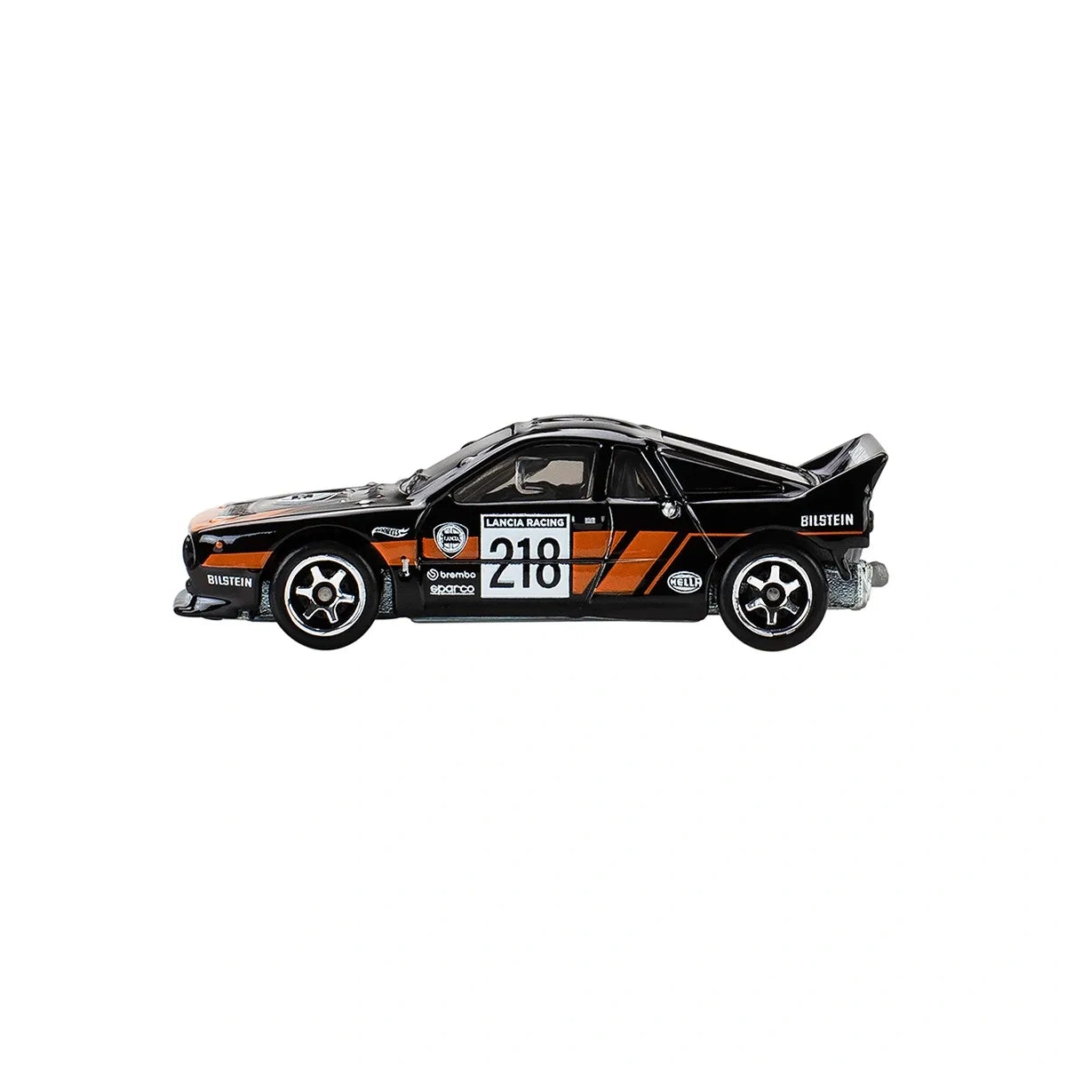 Hot Wheels 1:64 scale Lancia Rally Rallye 037 from Silver Series RR Rally Racers with authentic rally detailing.