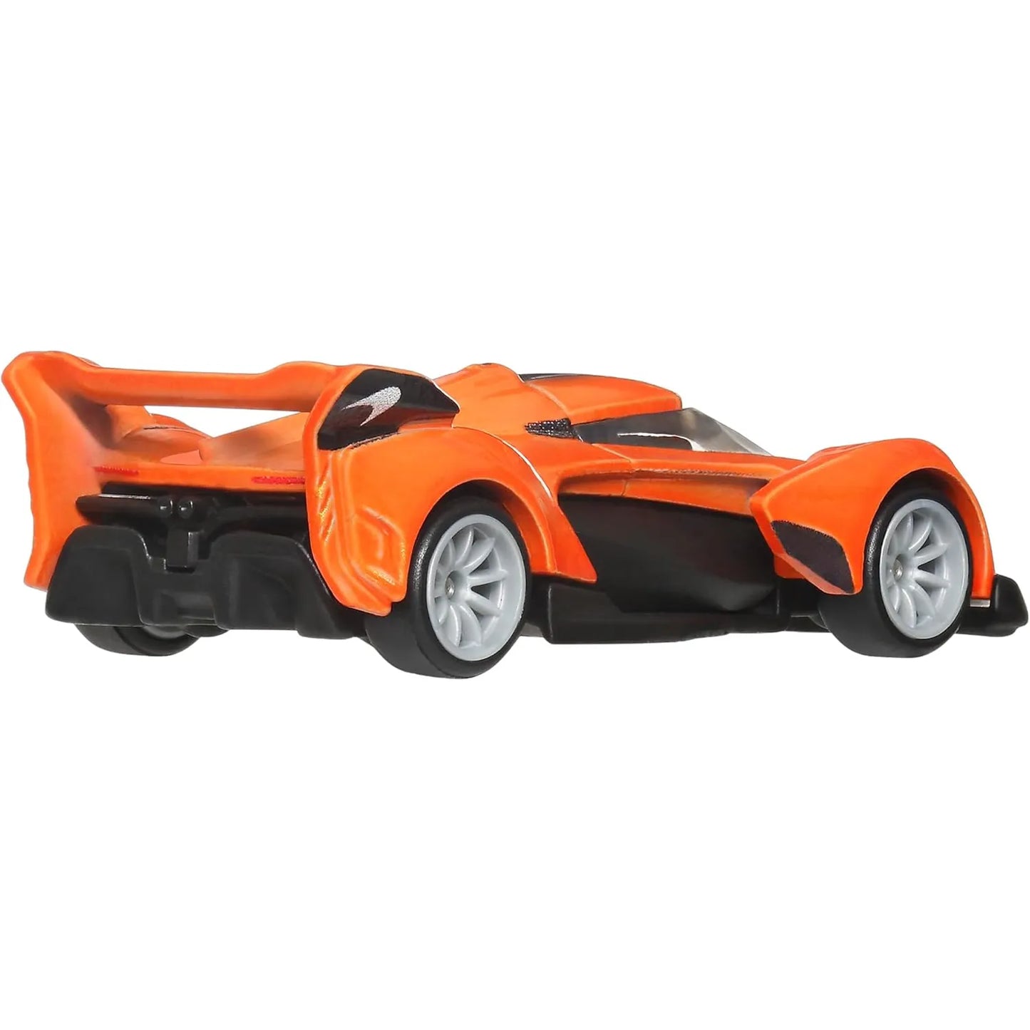 Hot Wheels Car Culture Euro Speed McLaren Solus GT die-cast with Real Riders wheels and orange black finish