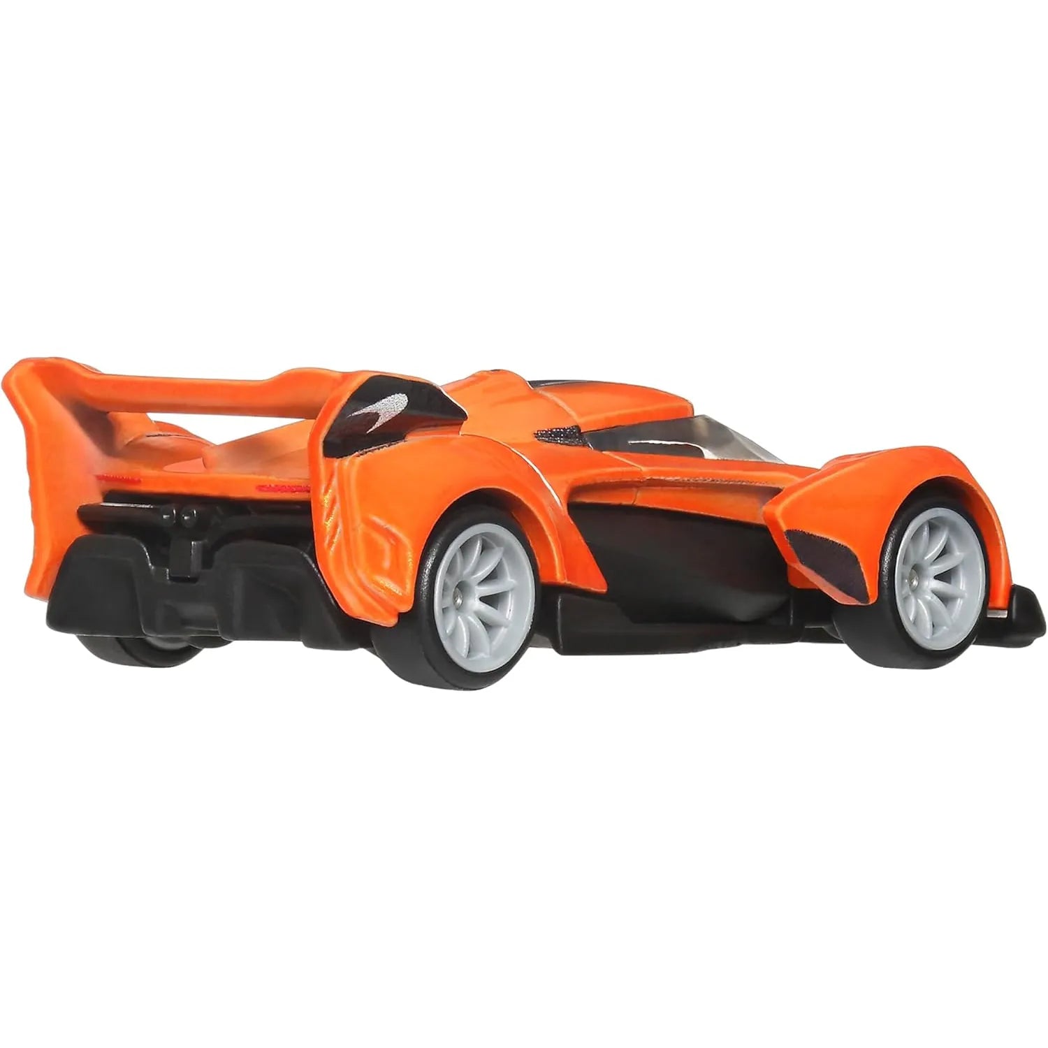 Hot Wheels Car Culture Euro Speed McLaren Solus GT die-cast with Real Riders wheels and orange black finish