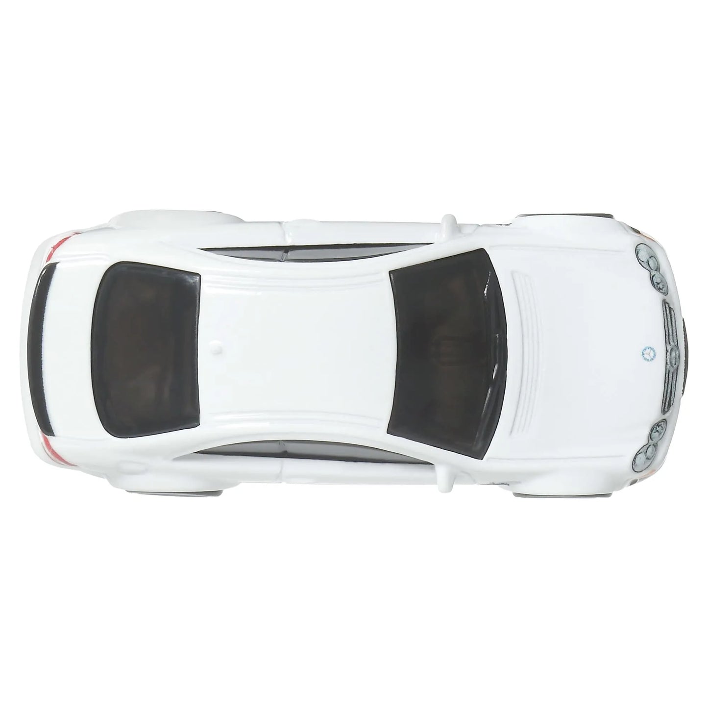 Hot Wheels 1:64 scale 2008 Mercedes-Benz CLK 63 AMG Black Series Premium Car Culture die-cast car with Real Riders wheels and Metal/Metal body.