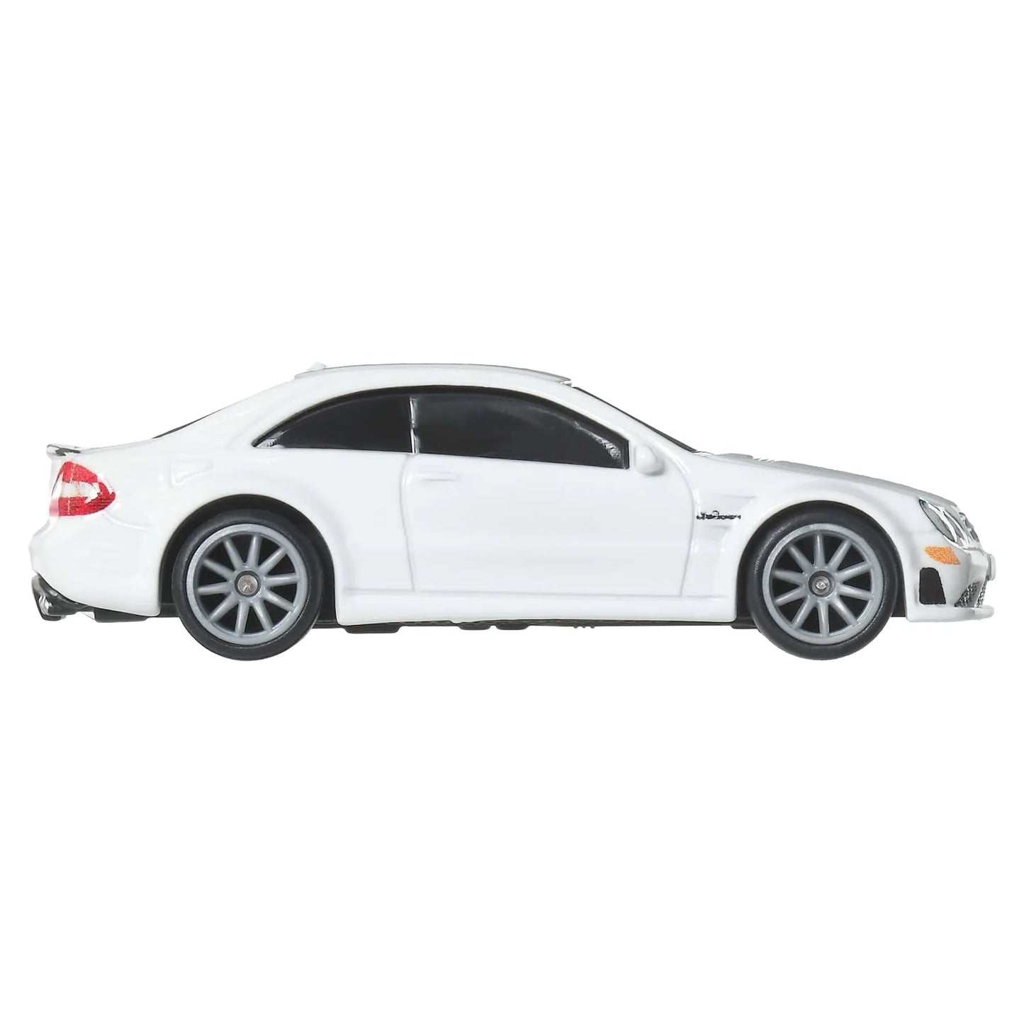Hot Wheels 1:64 scale 2008 Mercedes-Benz CLK 63 AMG Black Series Premium Car Culture die-cast car with Real Riders wheels and Metal/Metal body.