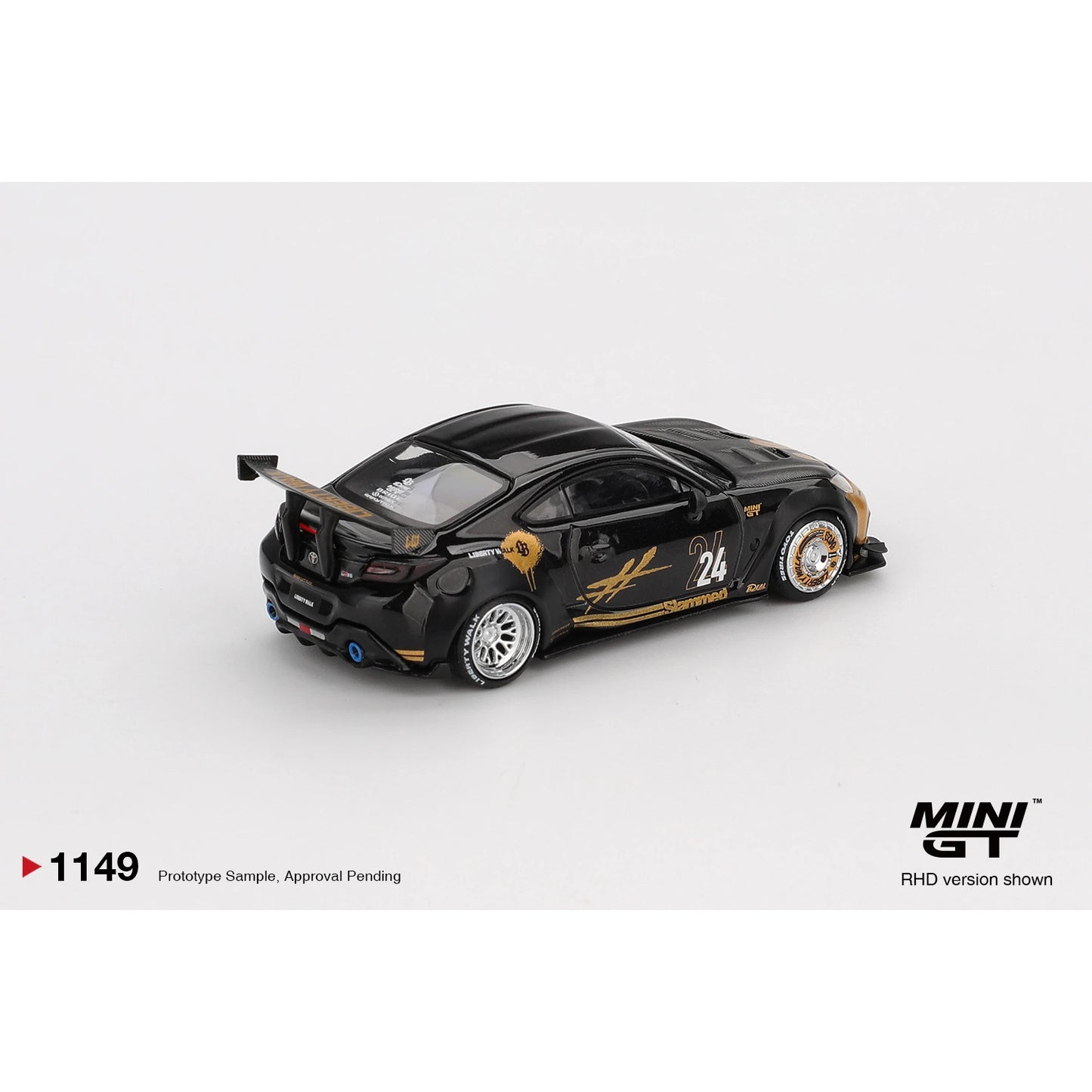 Mini GT 1:64 Toyota GR86 LB★Nation Black Gold die-cast model car #1149 MGT01149