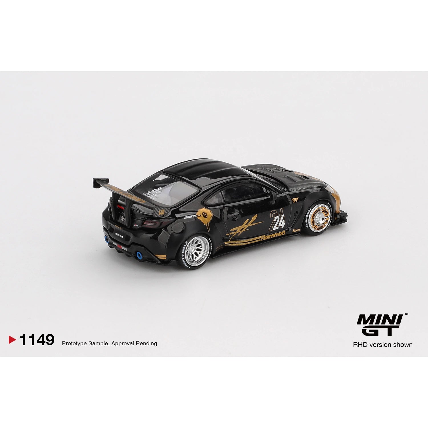 Mini GT 1:64 Toyota GR86 LB★Nation Black Gold die-cast model car #1149 MGT01149