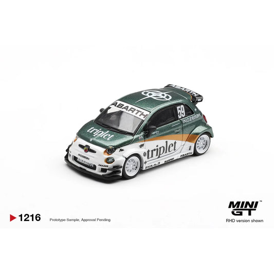 Mini GT 1:64 Abarth 595 LB-WORKS TY Edition MGT01216 die-cast model.