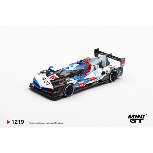 Mini GT 1:64 BMW M Hybrid V8 Hypercar #15 BMW M Team WRT 2025 Le Mans 24 Hours racing diecast model MGT01219-L