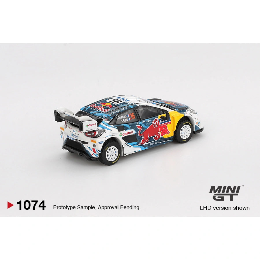 Mini GT 1:64 scale Ford Puma Rally1 #16 M-Sport Ford WRT 2024 Rally Finland die-cast model commemorating 3rd place finish