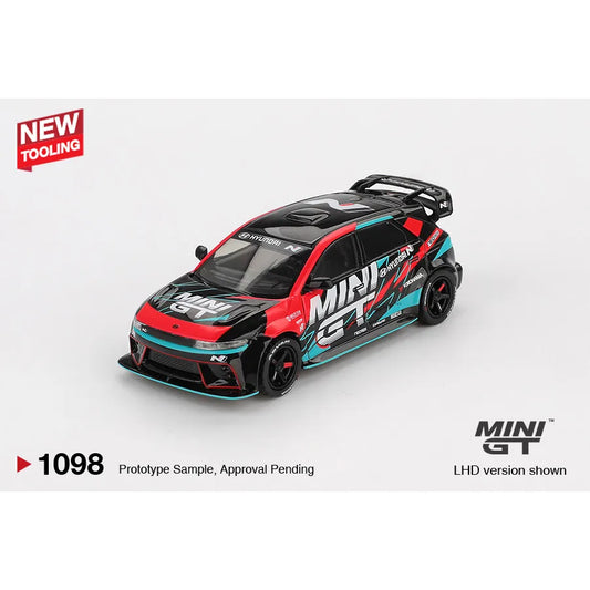Mini GT 1:64 Hyundai IONIQ 5 N RS-01T Tokyo Auto Salon 2025 MGT01098-L die-cast model car.