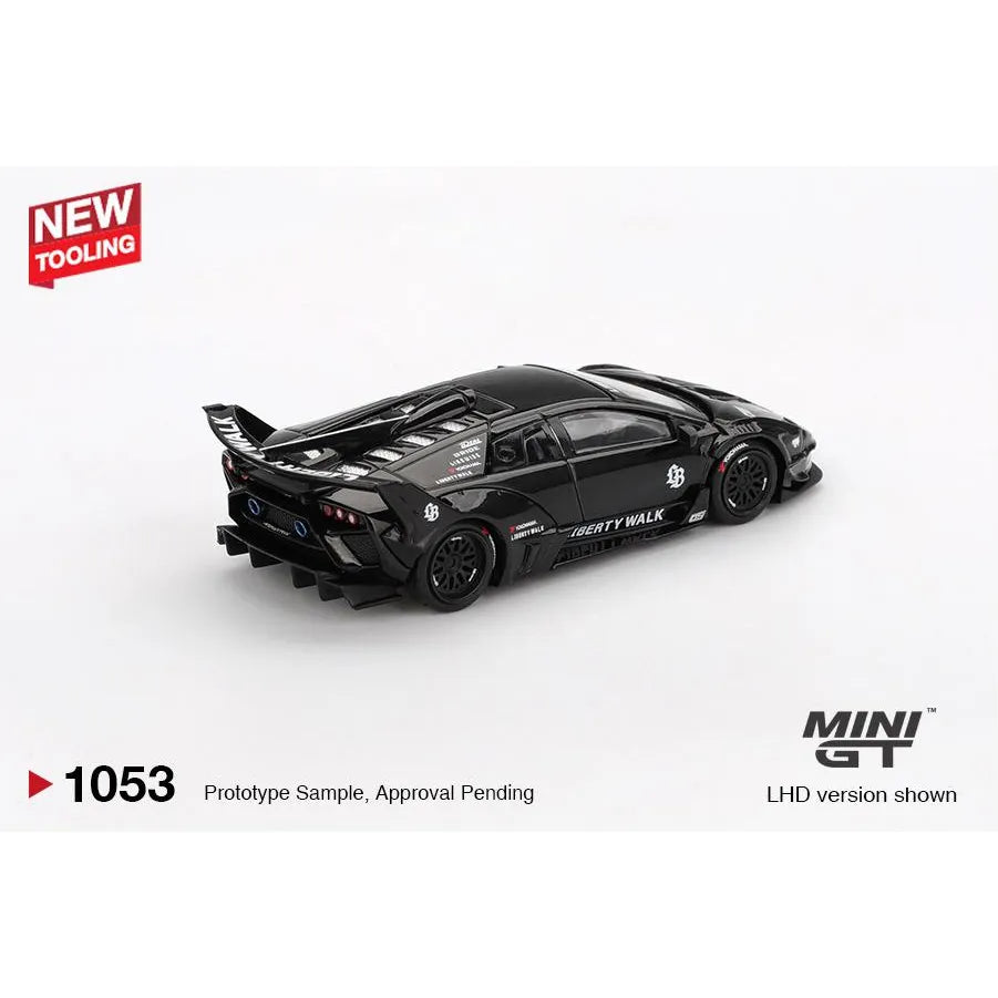 Mini GT 1:64 Lamborghini LB‑Silhouette WORKS Murciélago GT Evo – Black Die‑Cast Model #1053