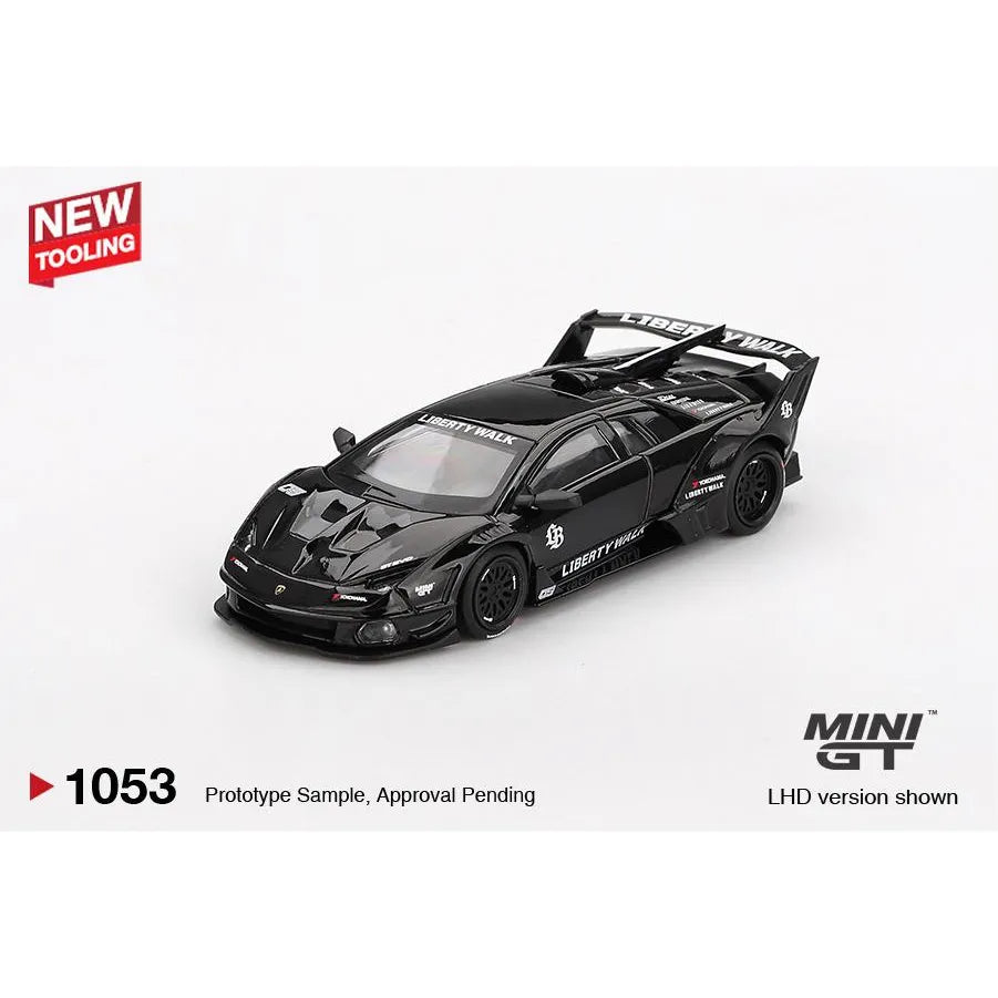 Mini GT 1:64 Lamborghini LB‑Silhouette WORKS Murciélago GT Evo – Black Die‑Cast Model #1053