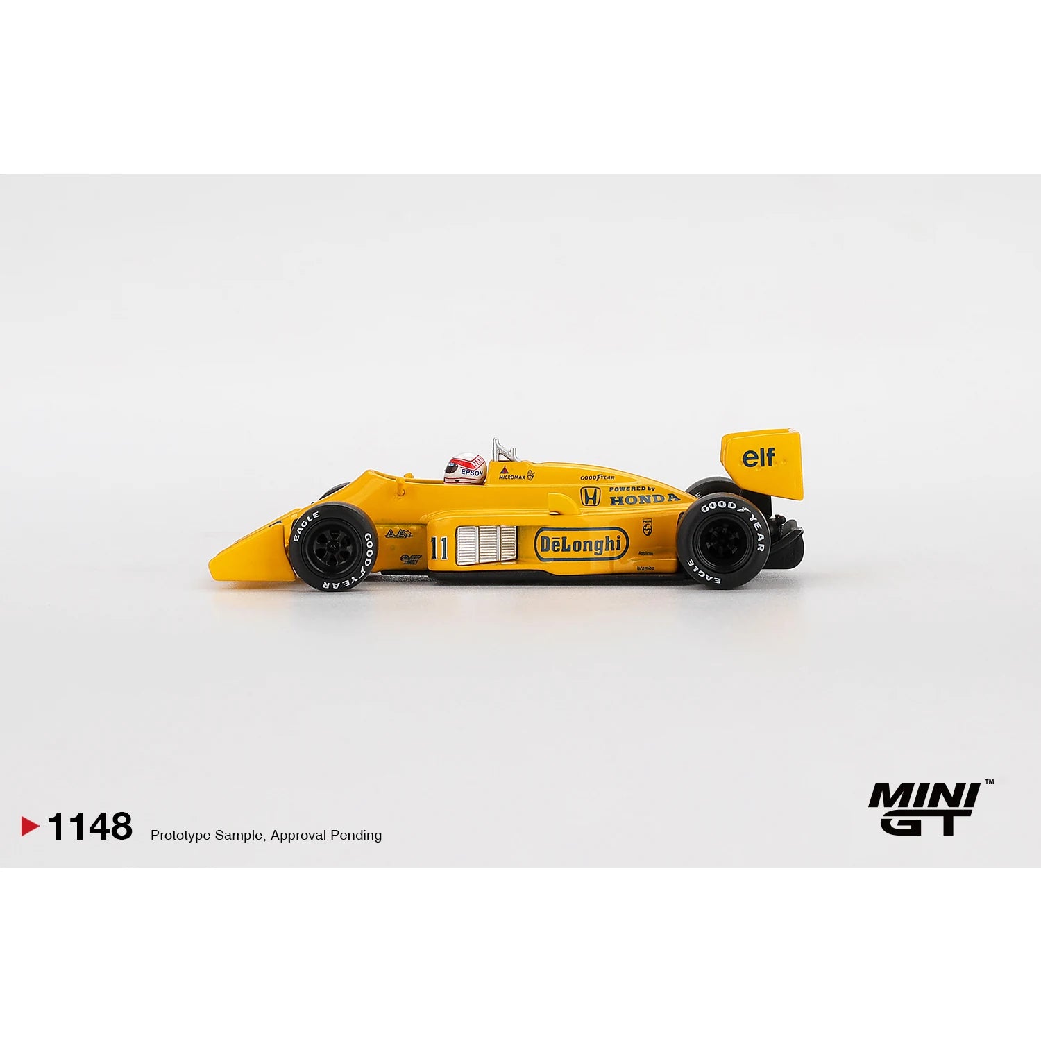 Mini GT 1:64 Lotus 99T #11 Satoru Nakajima 1987 Monaco Grand Prix MGT01148 die-cast collectible model.