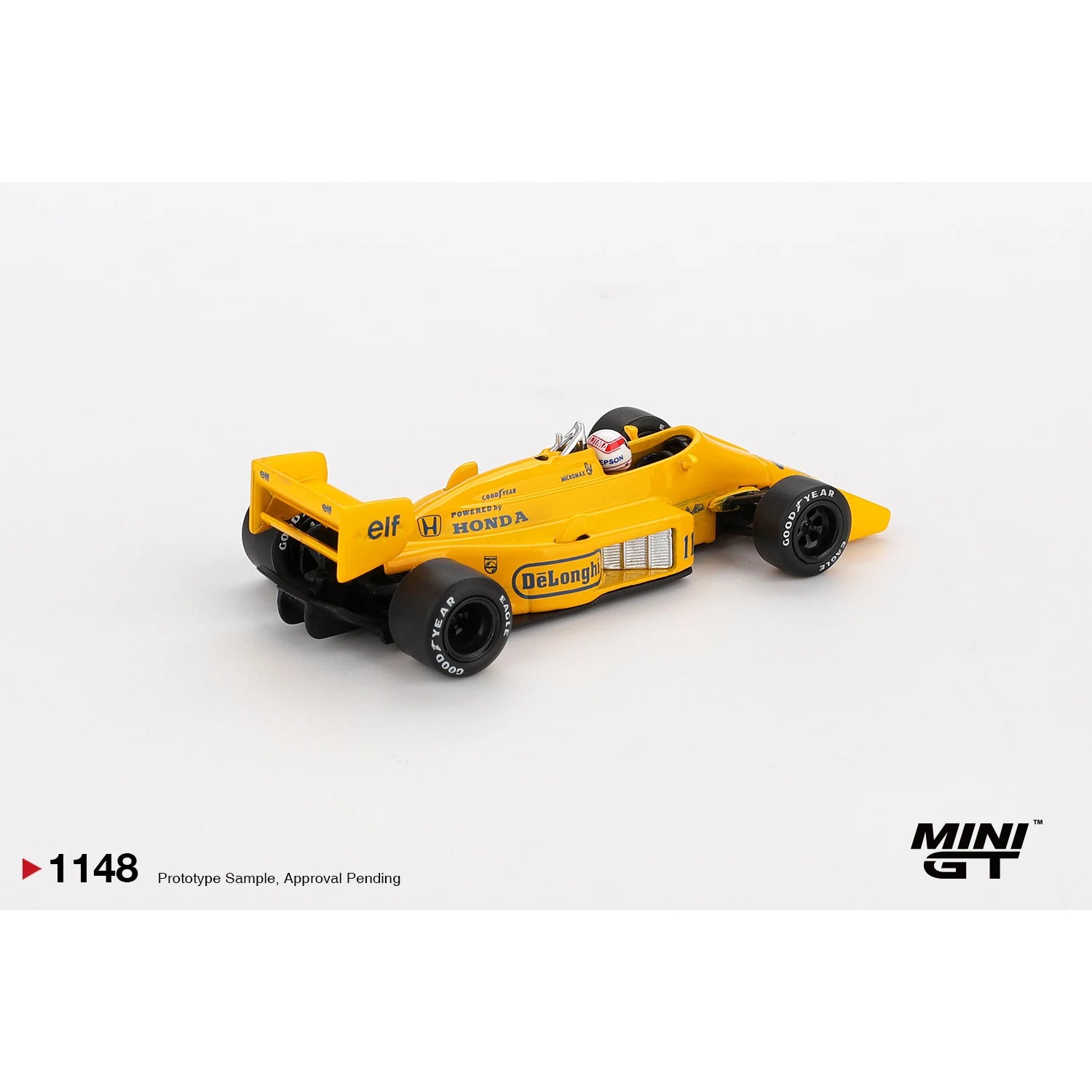 Mini GT 1:64 Lotus 99T #11 Satoru Nakajima 1987 Monaco Grand Prix MGT01148 die-cast collectible model.