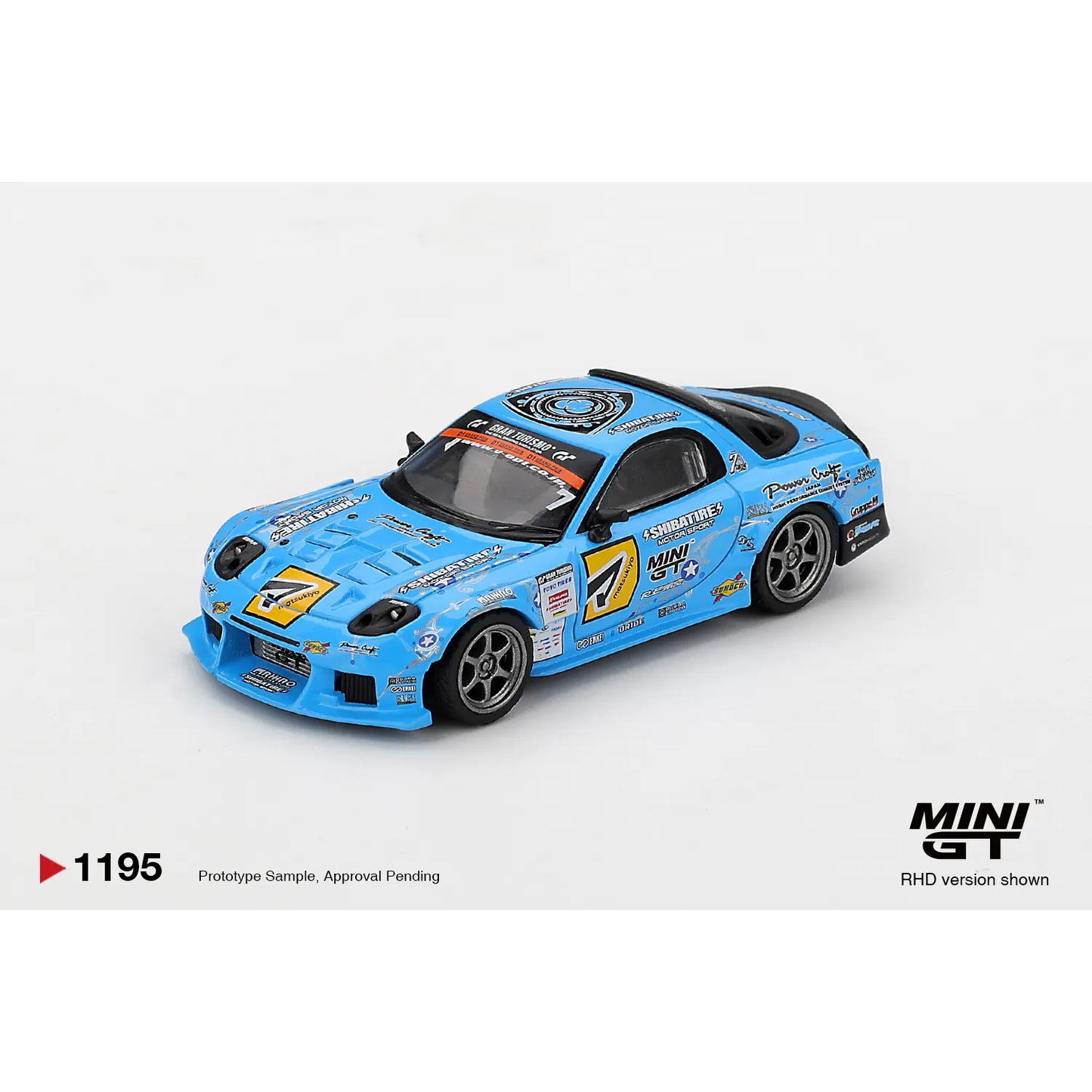 Mini GT 1:64 Mazda RX-7 RE-Amemiya 2025 D1GP MGT01195 die-cast collectible model.