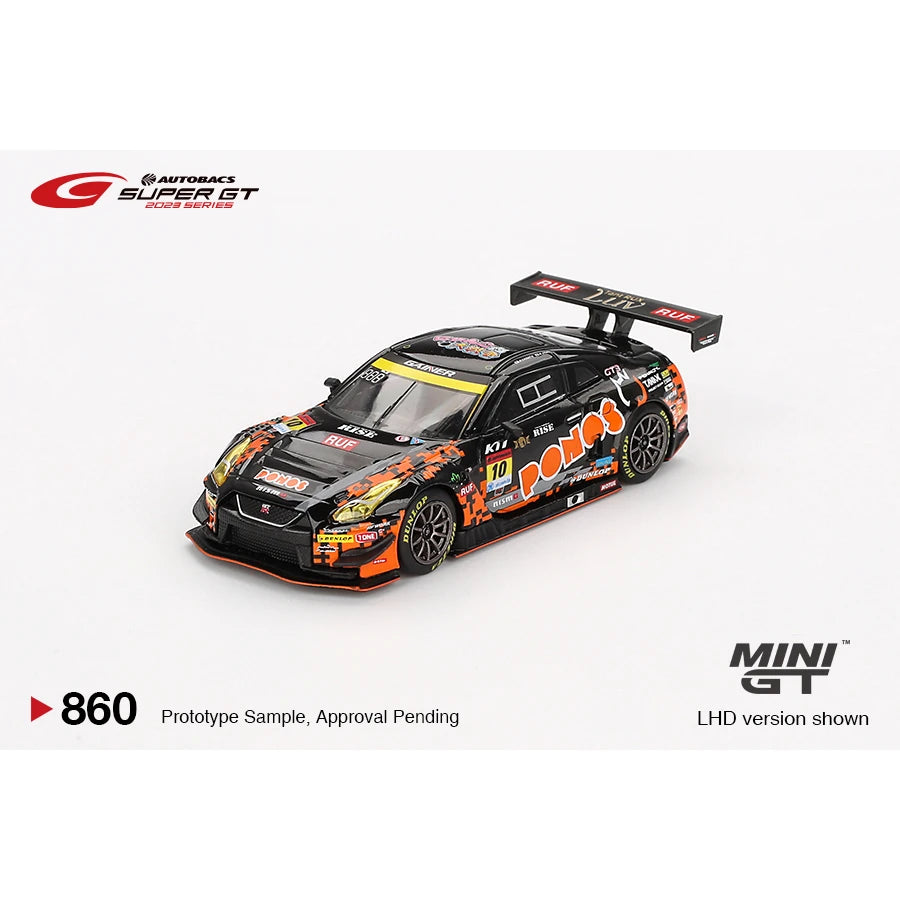 MiniGT 1:64 Nissan GT-R NISMO GT3 #10 PONOS GAINER GT-R 2023 Super GT Series die-cast model car