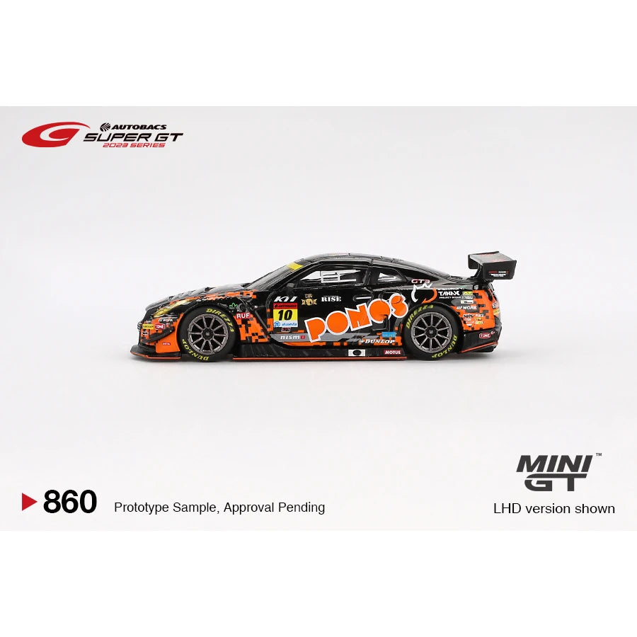 MiniGT 1:64 Nissan GT-R NISMO GT3 #10 PONOS GAINER GT-R 2023 Super GT Series die-cast model car