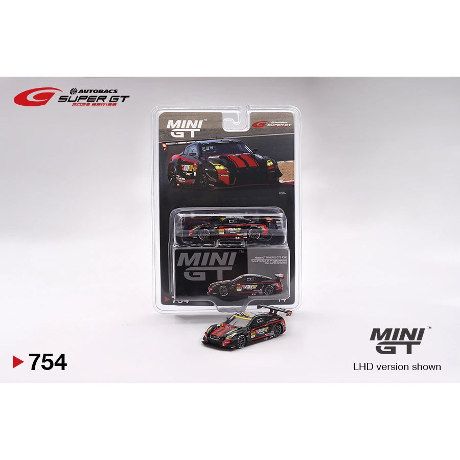 MiniGT 1:64 Nissan GT-R NISMO GT3 #360 RUNUP RIVAUX GT-R TOMEI SPORTS 2023 Super GT Series die-cast model