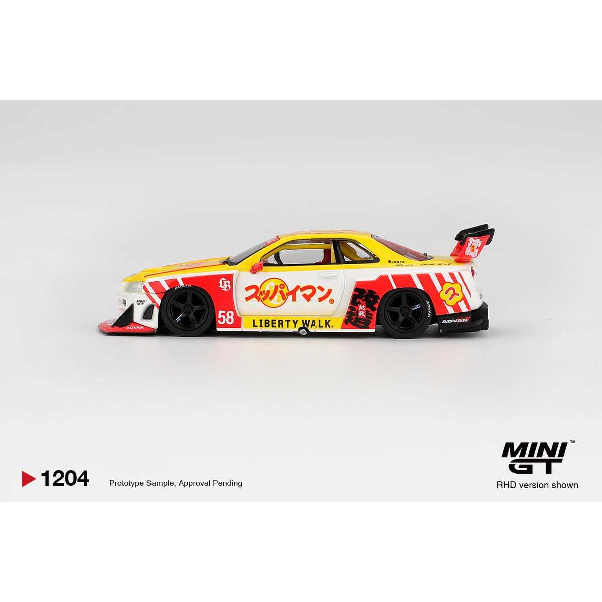 Mini GT 1:64 Nissan LB-ER34 Super Silhouette SKYLINE Suppaiman Okinawa MGT01204 die-cast model