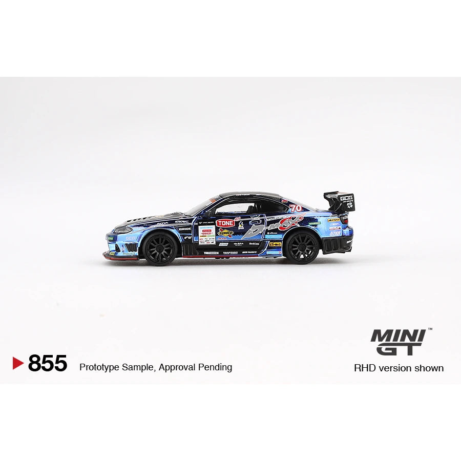 MiniGT 1:64 Nissan Silvia S15 D-MAX #70 D-MAX Racing 2023 D1 Grand Prix die-cast model car