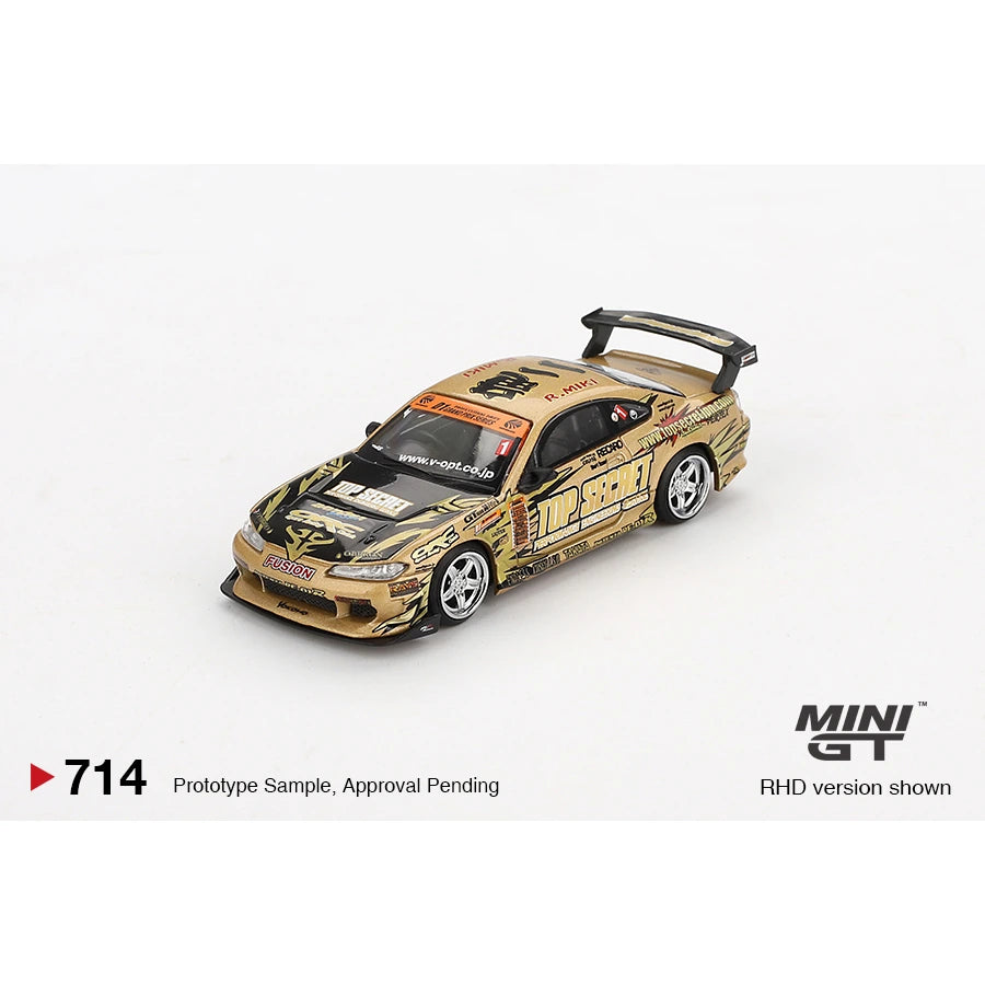 MiniGT 1:64 Nissan Silvia S15 Top Secret D1 Grand Prix die-cast model car