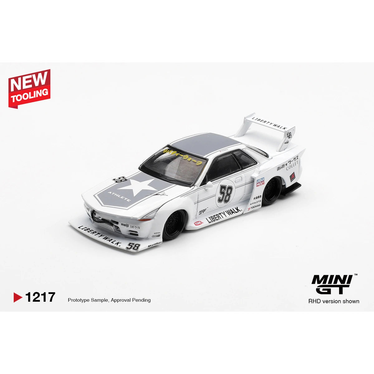Mini GT 1:64 Nissan Skyline GT-R R32 Kaido Works TAS 2025 MGT01217 die-cast model