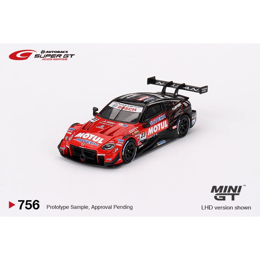 MiniGT 1:64 Nissan Z GT500 #23 MOTUL AUTECH Z NISMO 2023 Super GT Series die-cast model car
