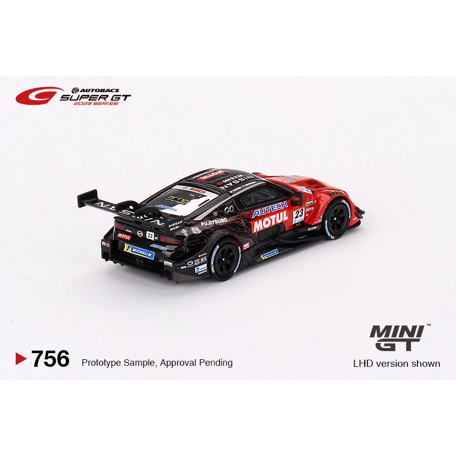 MiniGT 1:64 Nissan Z GT500 #23 MOTUL AUTECH Z NISMO 2023 Super GT Series die-cast model car