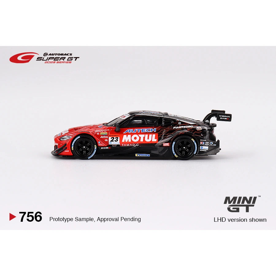MiniGT 1:64 Nissan Z GT500 #23 MOTUL AUTECH Z NISMO 2023 Super GT Series die-cast model car