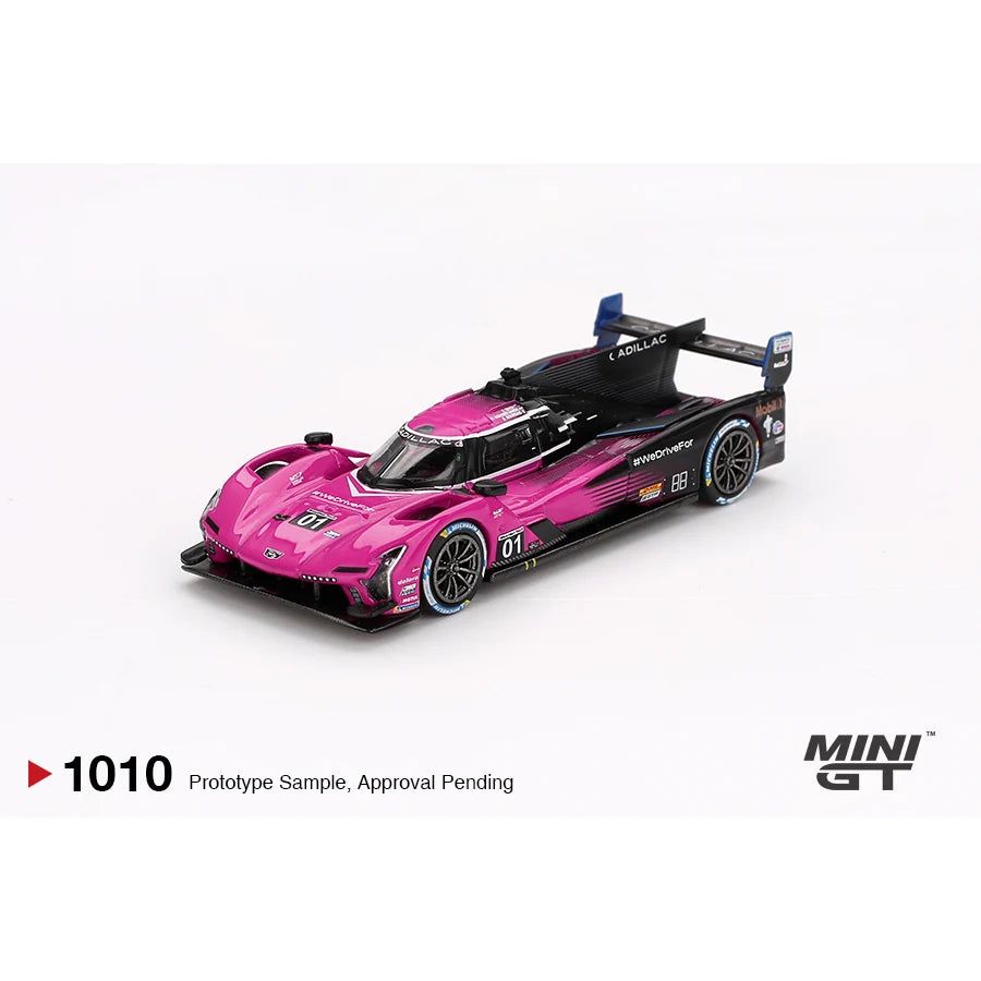 Mini GT 1:64 scale Cadillac V-Series.R #01 Cadillac Racing 2024 IMSA Petit Le Mans #1010 MGT01010 die-cast model.