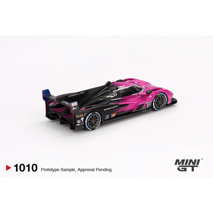 Mini GT 1:64 scale Cadillac V-Series.R #01 Cadillac Racing 2024 IMSA Petit Le Mans #1010 MGT01010 die-cast model.