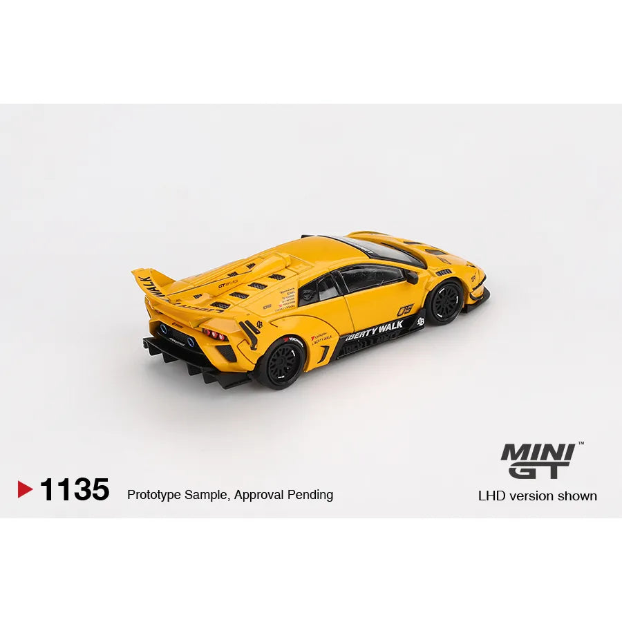 Mini GT 1:64 Lamborghini LB-Silhouette Works Murcielago GT Evo Yellow #1135 MGT01135