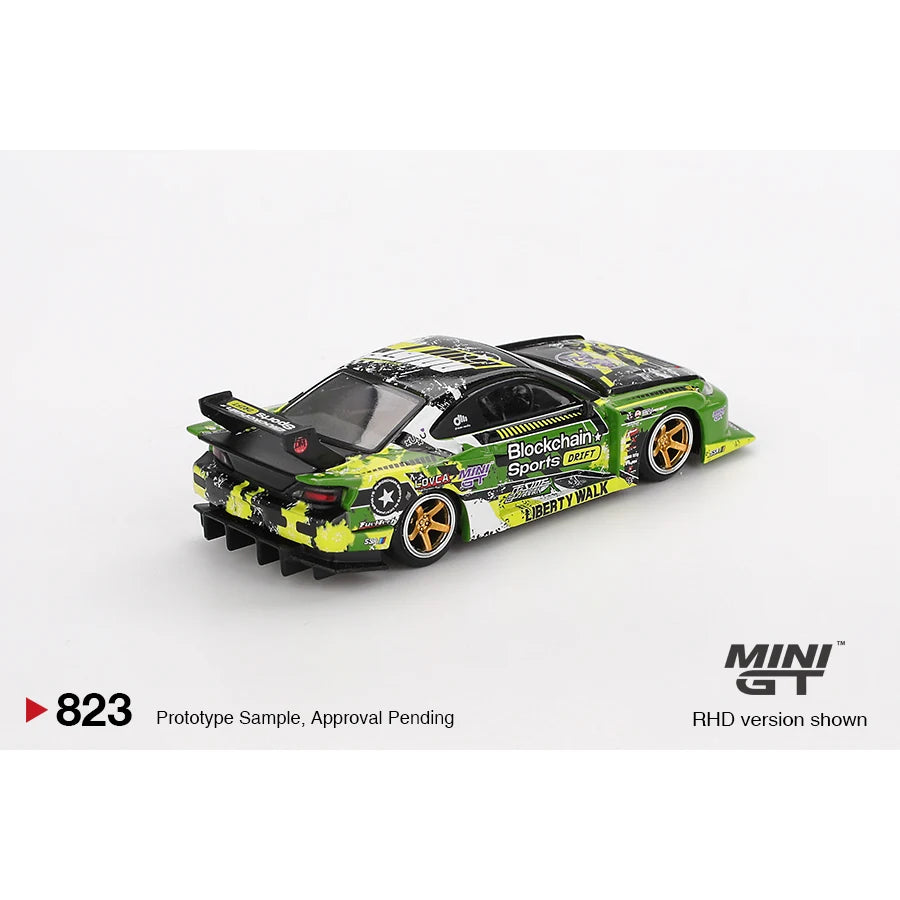Mini GT 1:64 scale Nissan LB-Super Silhouette S15 Silvia #555 V2 2024 Formula Drift Japan #823 MGT00823 die-cast model.