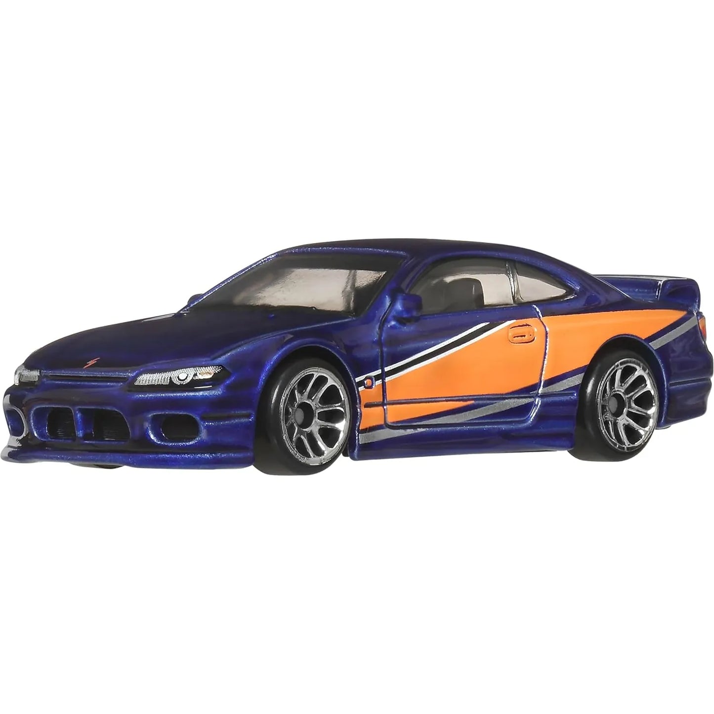 Hot Wheels 1:64 Nissan Silvia S15 Mona Lisa Fast & Furious Tokyo Drift blue and orange Silver Series die-cast car.