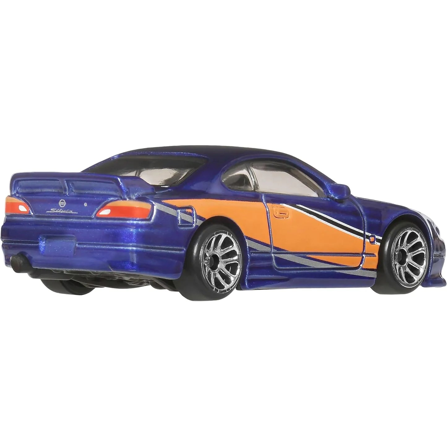 Hot Wheels 1:64 Nissan Silvia S15 Mona Lisa Fast & Furious Tokyo Drift blue and orange Silver Series die-cast car.