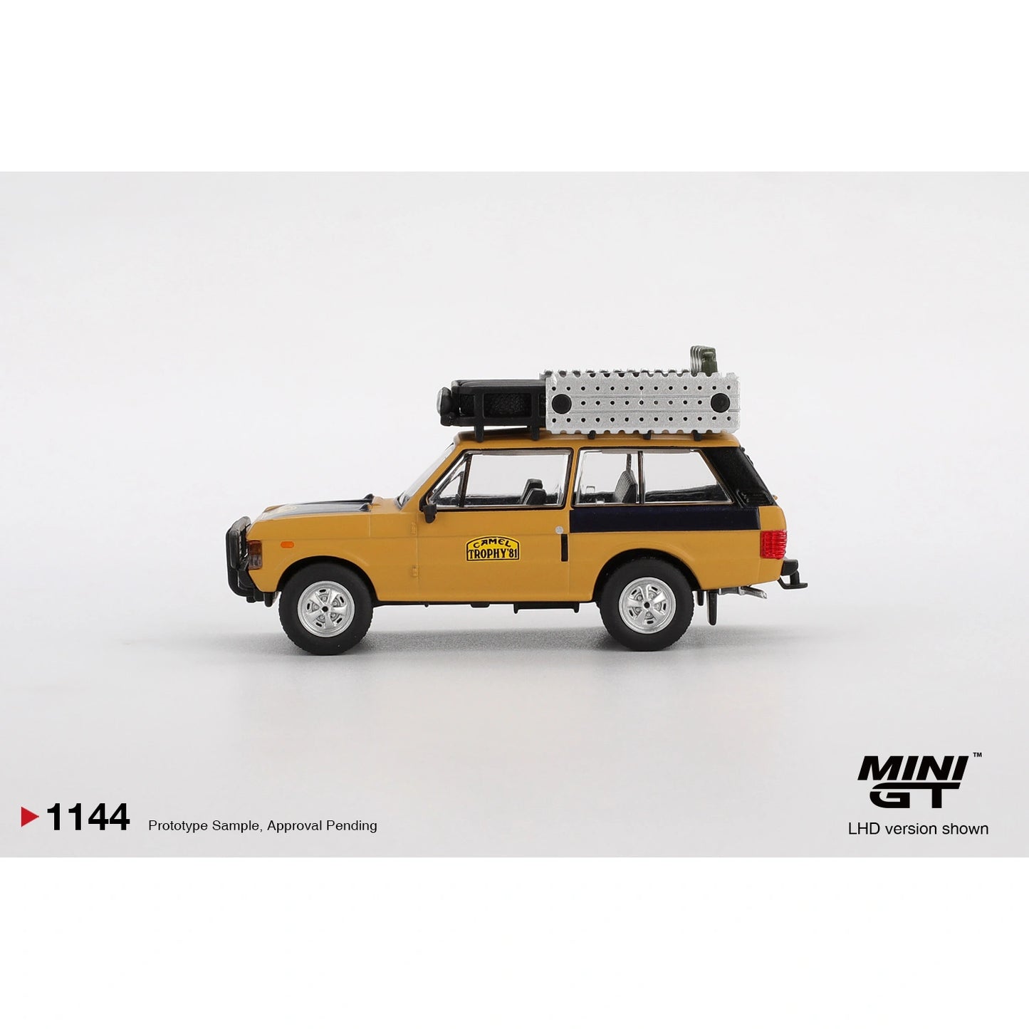 MINI GT 1:64 Range Rover 1981 Camel Trophy Sumatra winner Swoboda Mentel die-cast model