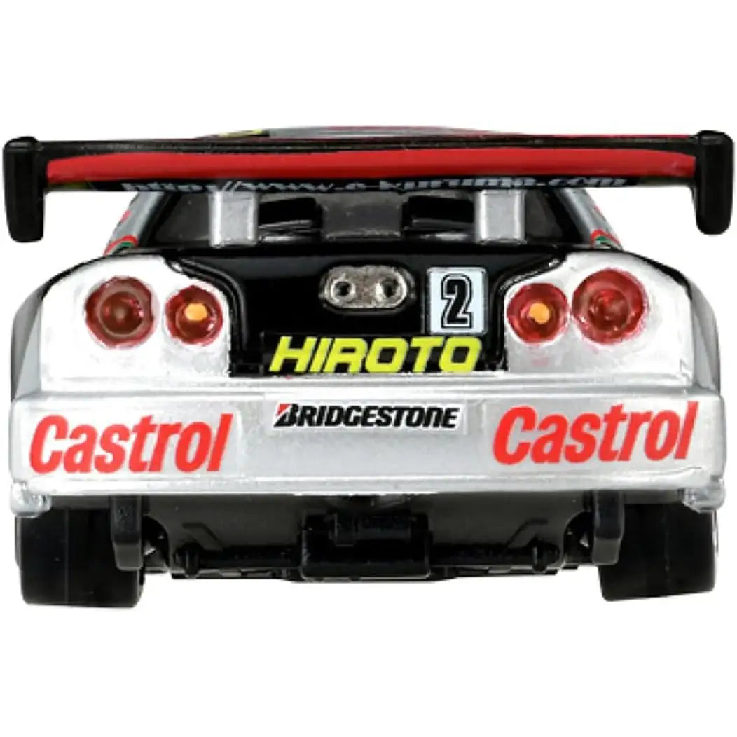Tomica Premium Nissan GT-R R34 Castrol Nismo racing die-cast model by Takara Tomy