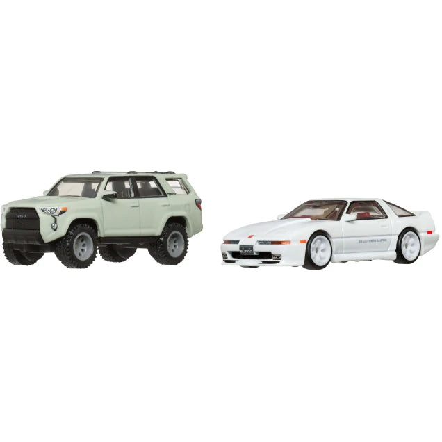 Hot Wheels Team ’18 Toyota 4Runner and ’89 Toyota Supra #72 HRV37 FLF56 1:64 scale die-cast collectible.