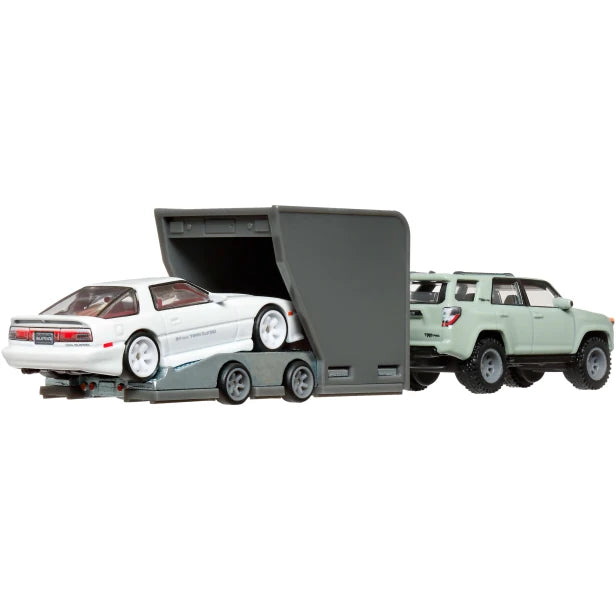 Hot Wheels Team ’18 Toyota 4Runner and ’89 Toyota Supra #72 HRV37 FLF56 1:64 scale die-cast collectible.