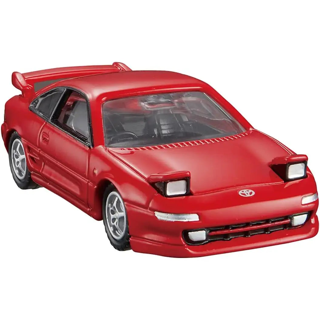 Tomica Premium 1:64 scale die-cast model of the Toyota MR2 SW20 in red, #42 from Takara Tomy.